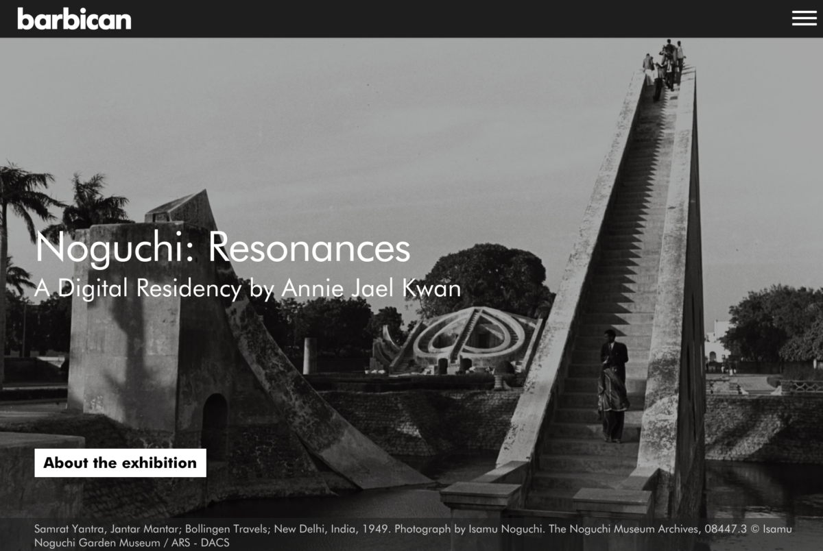 New writing as part of ‘Noguchi: Resonances’ project at the Barbican