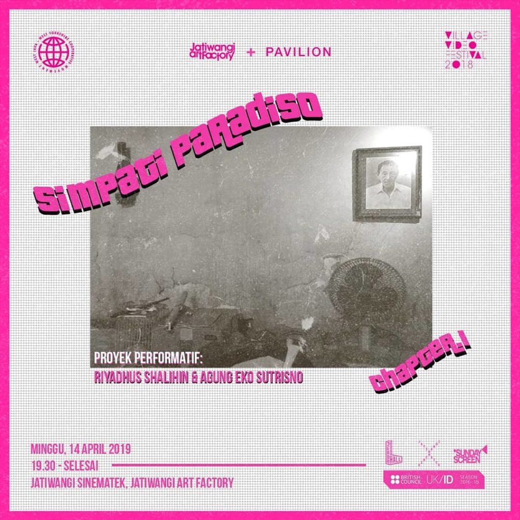 Simpati Paradiso, performance by Riyadhus Shalihin & Agung Eko Sutrisno, Jatiwangi Sinemathek, 14 April 2019
